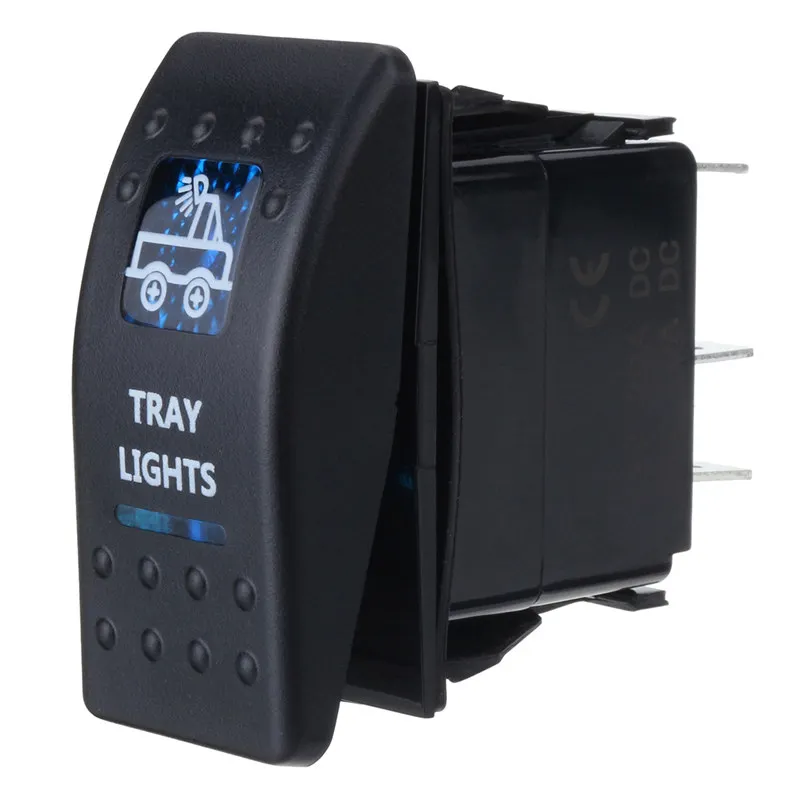 Tray Light 1x12 V/20A 24 V/10A Водонепроницаемый автомобиля морской синий Лодка Тумблер кулисный переключатель светодиодный светильник бар туман задняя ВКЛ-ВЫКЛ 5 Pin-код - Цвет: Tray Light