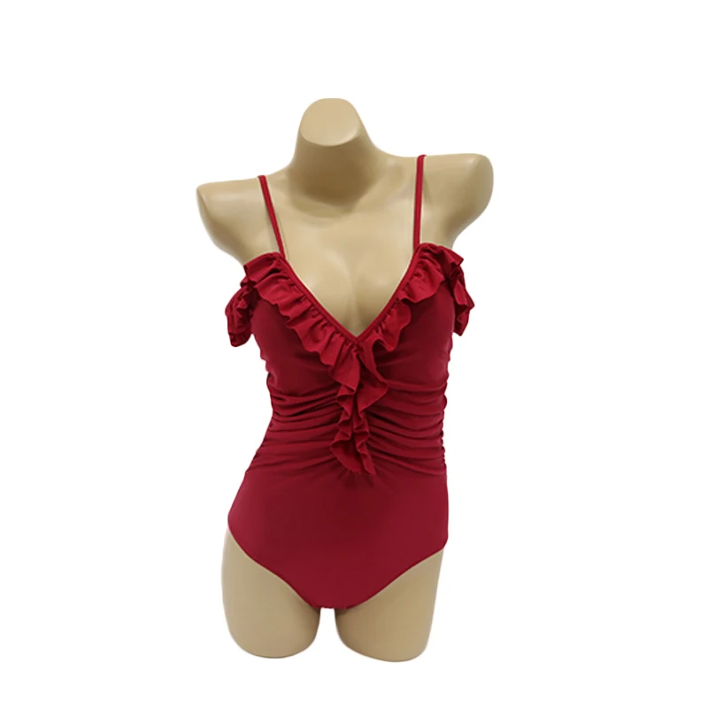 2017 Новый сексуальный купальник цельный черный красный монокини с открытой
