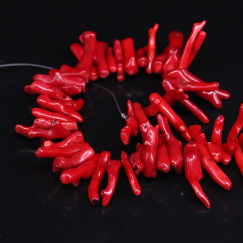 Бусины Из Красных бамбуковых коралловых веток 15 5 дюймов|loose beads|coral branch beadsbamboo coral |