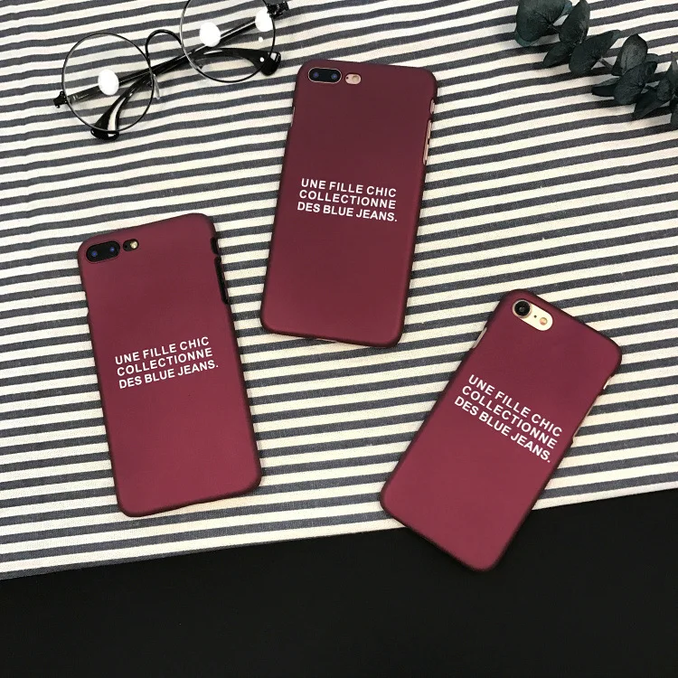 Модный простой французский фраза винно-красный чехол для iPhone X XR XS Max 6 S 7 8 Plus