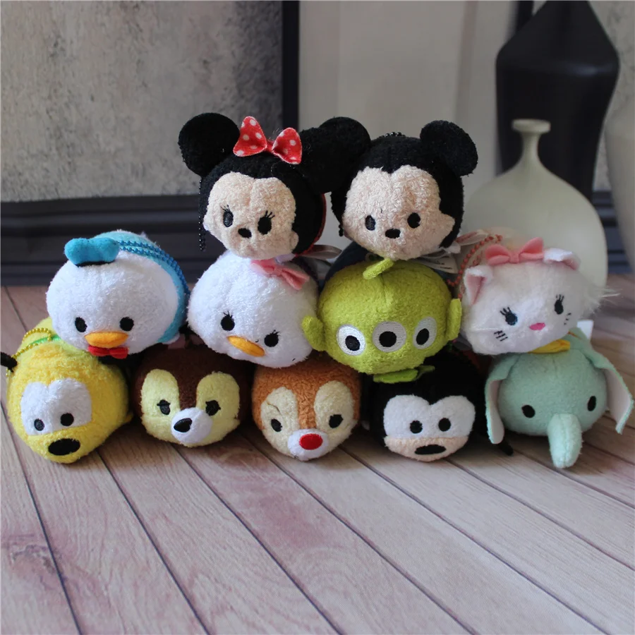 Плюшевый мини брелок Tsum 9 см 12 шт. мультяшный для ключей с животными аниме Brinquedos Para