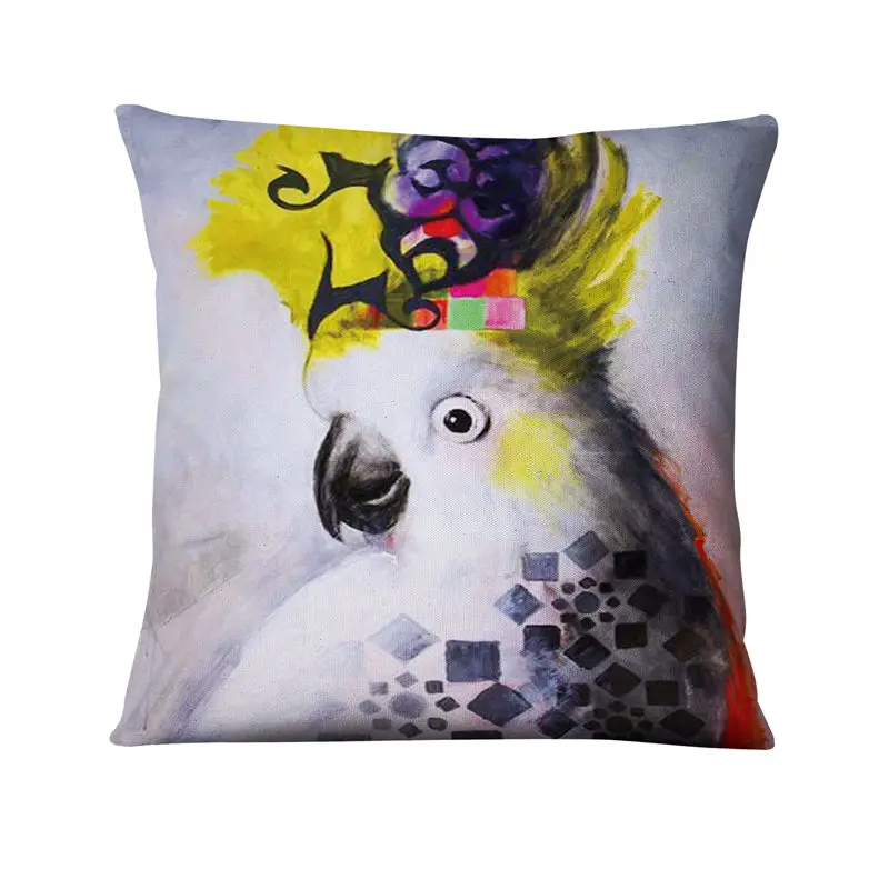 Watercolor Animal Digital Printed Pillowcase Abstract Ethnic Painting Cushion Decorative Pillow Almofadas Decorativas 45*45cm | Дом и сад