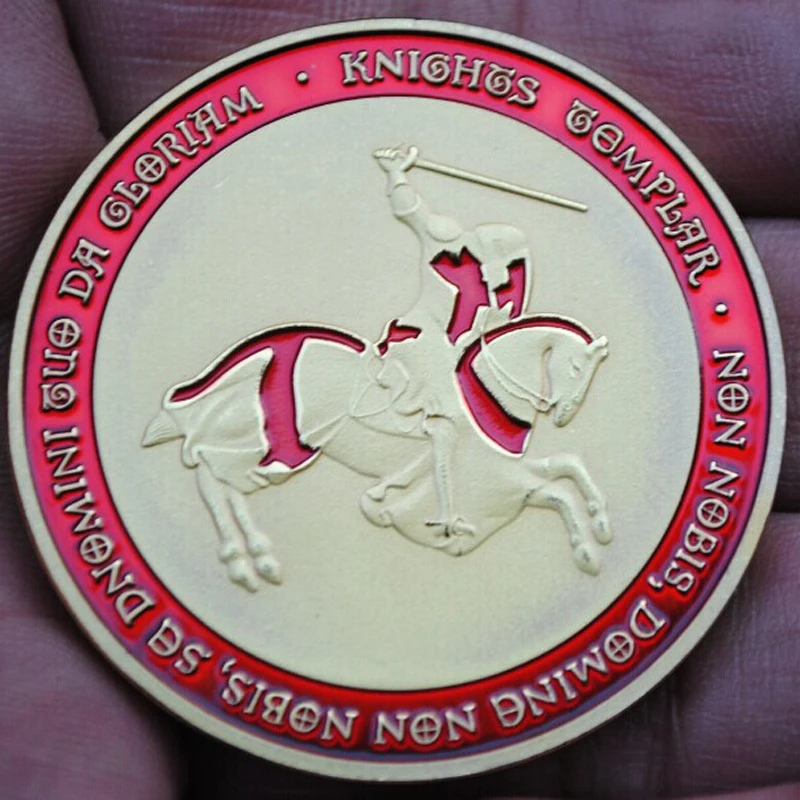 18 шт./компл. европейские Рыцари темплар разные цвета монета золотая медаль