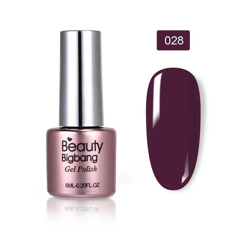 28 6 мл, 36 цветов, замачиваемый Гель-лак для ногтей, УФ-гель BeautyBigBang, верхнее покрытие, Мате, красно-белый цвет, лаки для маникюра, не протираются - Color: 28