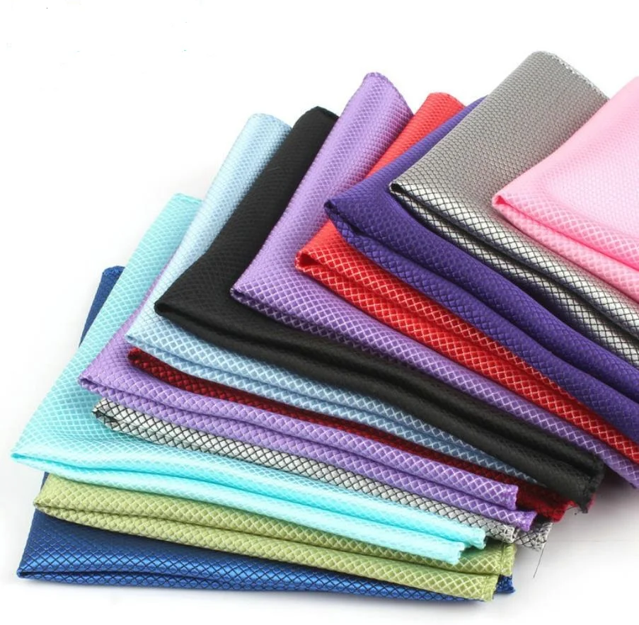 180 шт./лот мужской сатиновый костюм маленький клетчатый Карманный квадратный