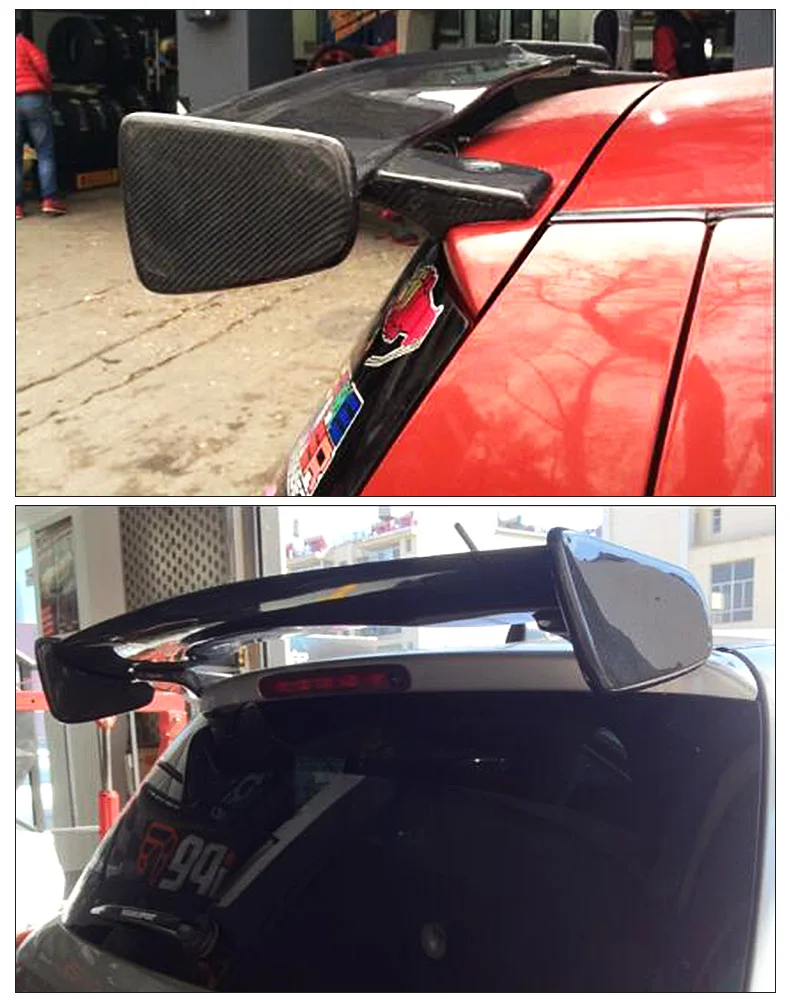 Подходит для SUZUKI SWIFT 3d модифицированный задний спойлер из углеродного волокна| |