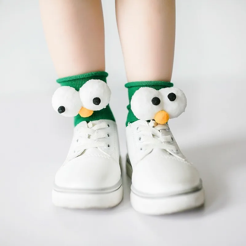 Детские носки для новорожденных оригинальные объемные хлопковые с большими