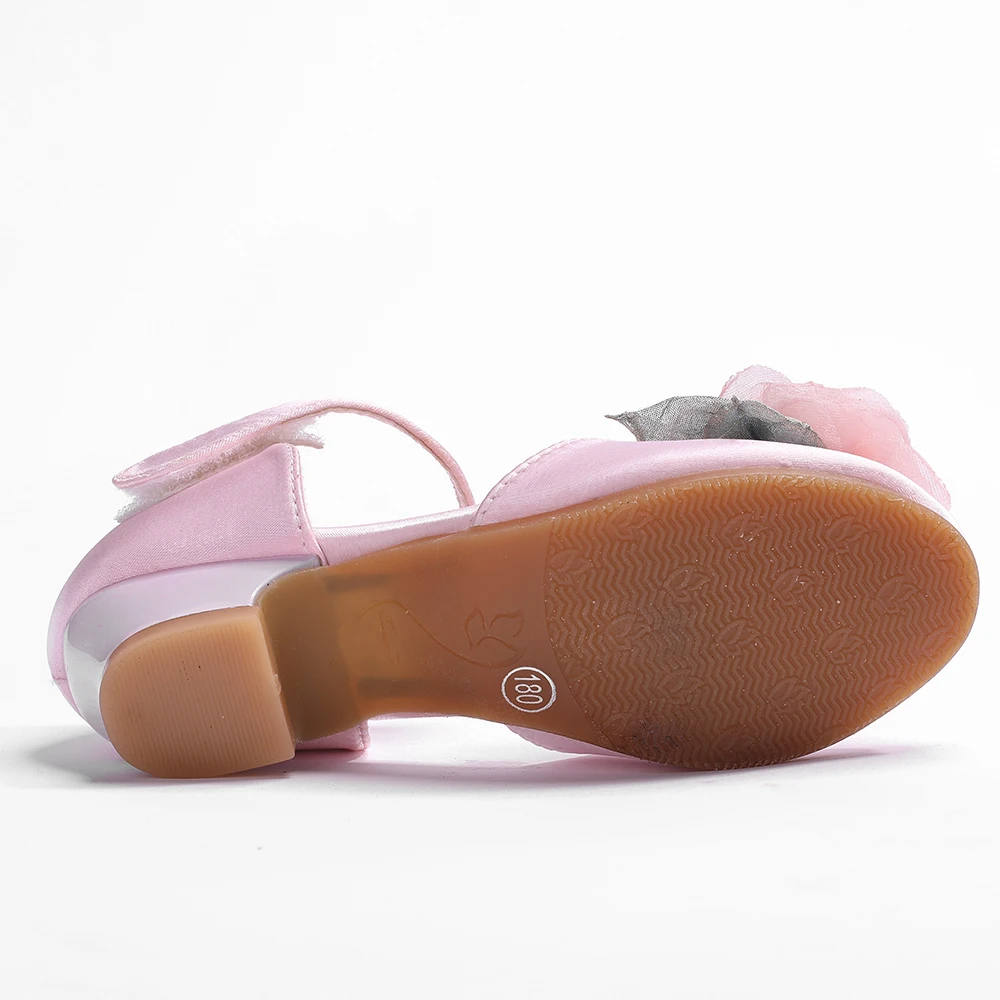 Детские сандалии принцессы на высоком каблуке для девочек модные детские