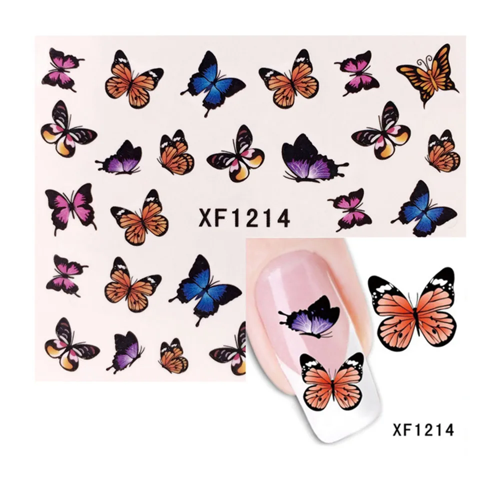 1 лист бабочки стили ногтей переводные наклейки для переводная картинка Цветы