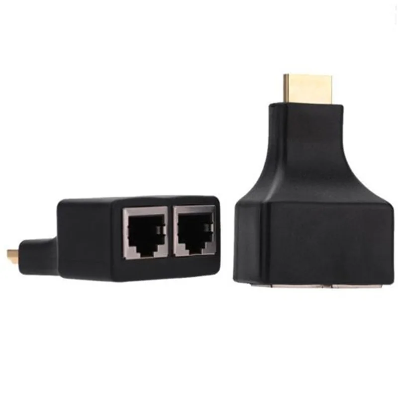 30 м HDMI двойной RJ45 CAT5E CAT6 UTP LAN Ethernet удлинитель Ретранслятор 1080P для HDTV HDPC PS3 STB bycat-5e/6