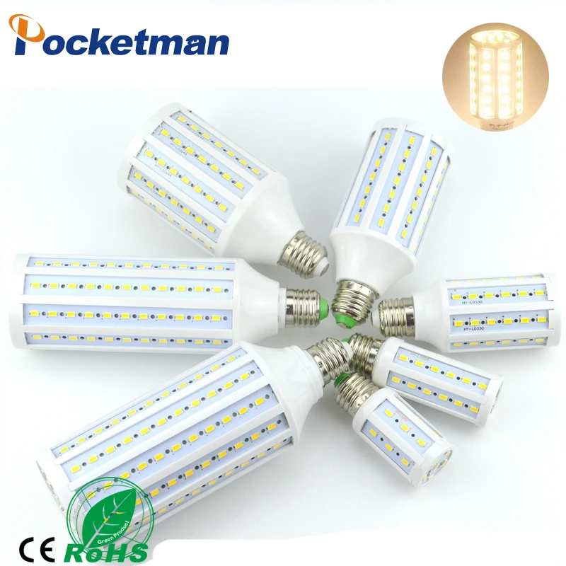 E27 светодиодная кукурузная лампа 5730 SMD алюминий pcb высокой мощности 7W15W 25W 220В/110В