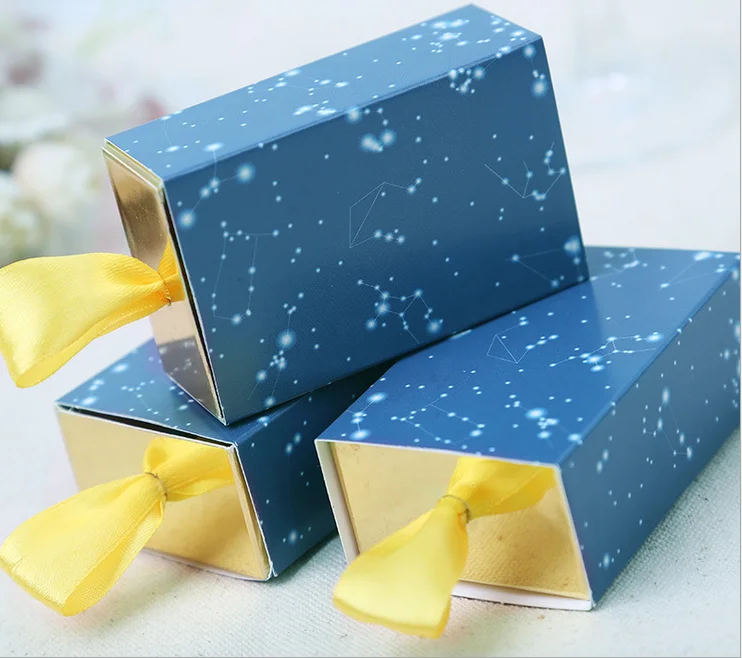 100 x романтические синие Звездные небеса галактика тема свадебные сувениры