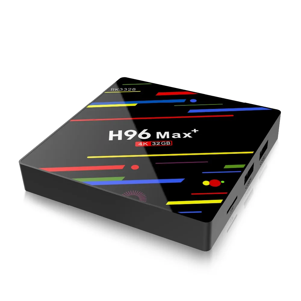 H96 MAX Plus Android 8,1 tv Box H.265 Dual 2,4G/5G Wifi RK3328 четырехъядерный blutooth 4,0 4K 4GB 32GB Медиаплеер PK H96 Pro box