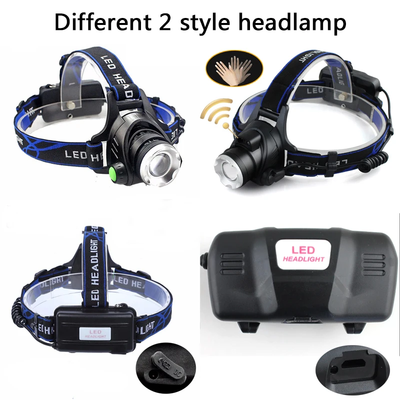Litwod Z20 XM L2 U3 светодиодный налобный фонарь с регулируемым датчиком аккумулятором