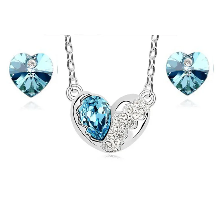 Рождественский подарок элегантный дизайн серьги в форме сердца подвеска