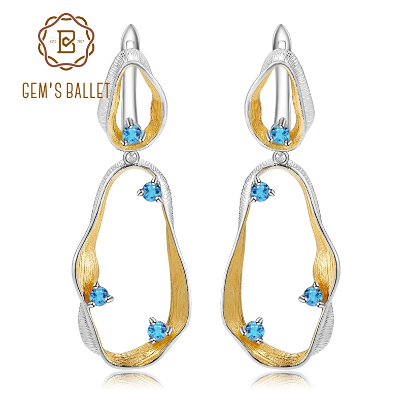 Женские серьги-подвески ручной работы GEM'S BALLET серьги из натурального