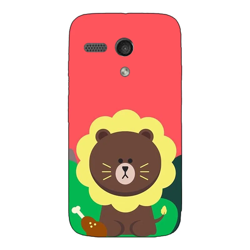 ТПУ чехол для Motorola Moto G XT1028 XT1032 XT1031 окрашенный чехол для Moto G задний Чехол для телефона s мультяшный медведь Сова оболочка мягкий силиконовый