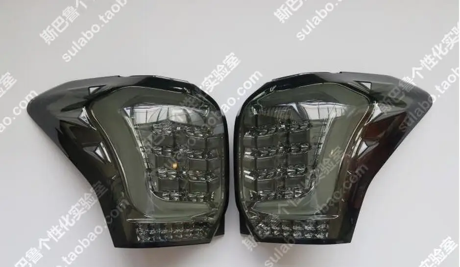 Black taillight 2 шт. автомобильный головной свет для фар Forester 2013~ год фара Forester Би-ксеноновые фары Противотуманные фары ангельские глаза авто - Цвет: Black taillight