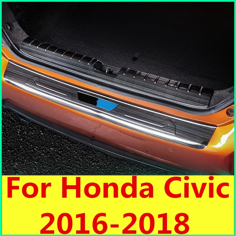 Для Honda Civic 2016 2018 10th Gen Sedan пороговое покрытие задняя защитная дверь яркая