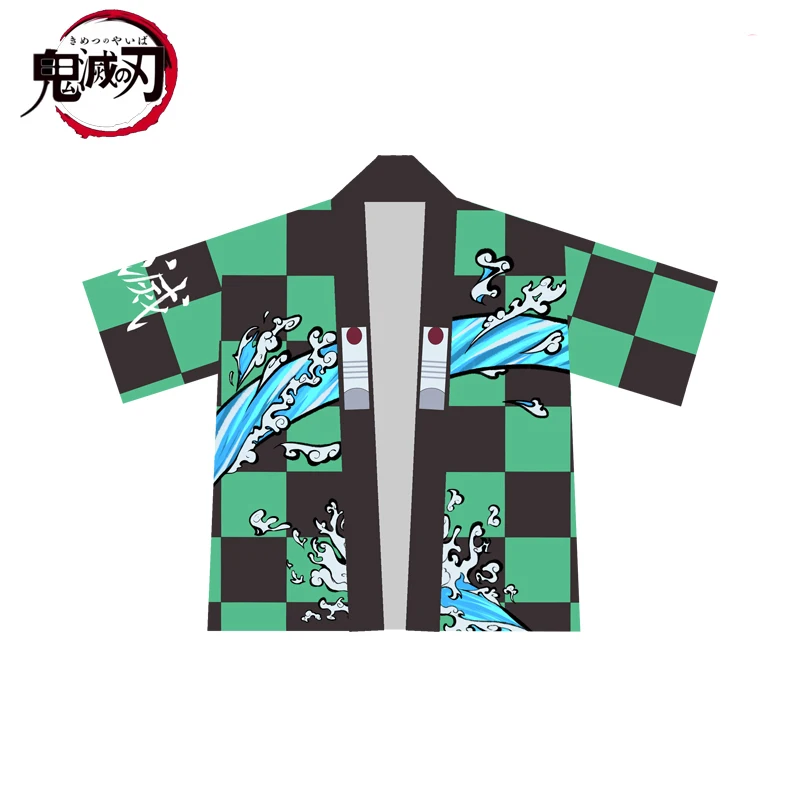 Убийца демона: Kimetsu no Yaiba Kamado Tanjirou косплей кимоно юката плащ для мужчин женщин Haori унисекс кардиган пальто футболка футболки топы