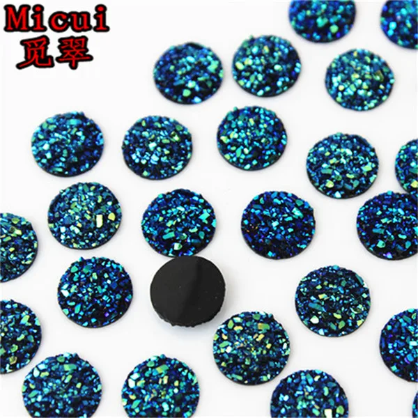 AB Black Micui, 100 шт., 10 мм, цветные стразы AB на кнопках, блестящие круглые полимерные стразы, кристаллы, камни, стразы, Рукоделие, сделай сам, MC649 - Цвет: AB Black