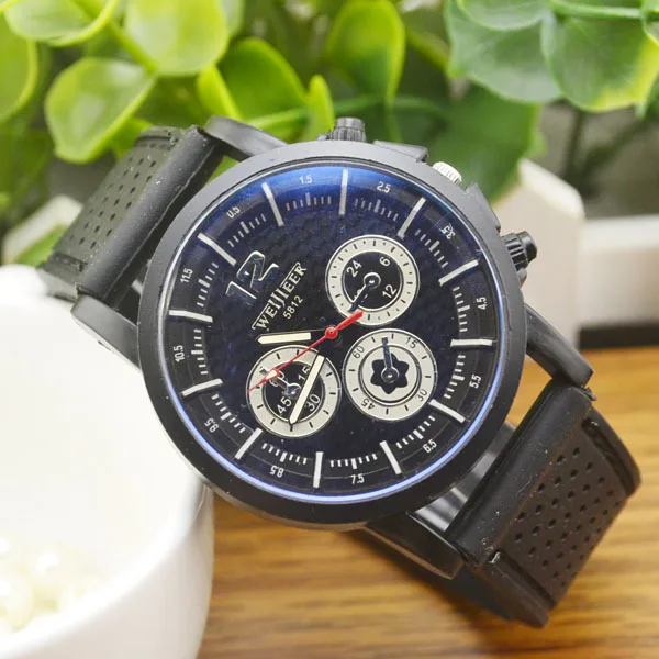 Wholesale Hot popular fashion big dial watches personalized three six pin silicone watch Outlet|watch rubber|watch craft watcheswatch home |