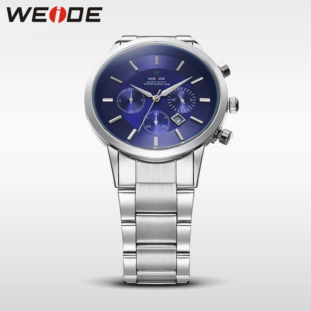 WEIDE мужские часы Relogio роскошные для мужчин Япония кварцевые Move t Full Complet календарь