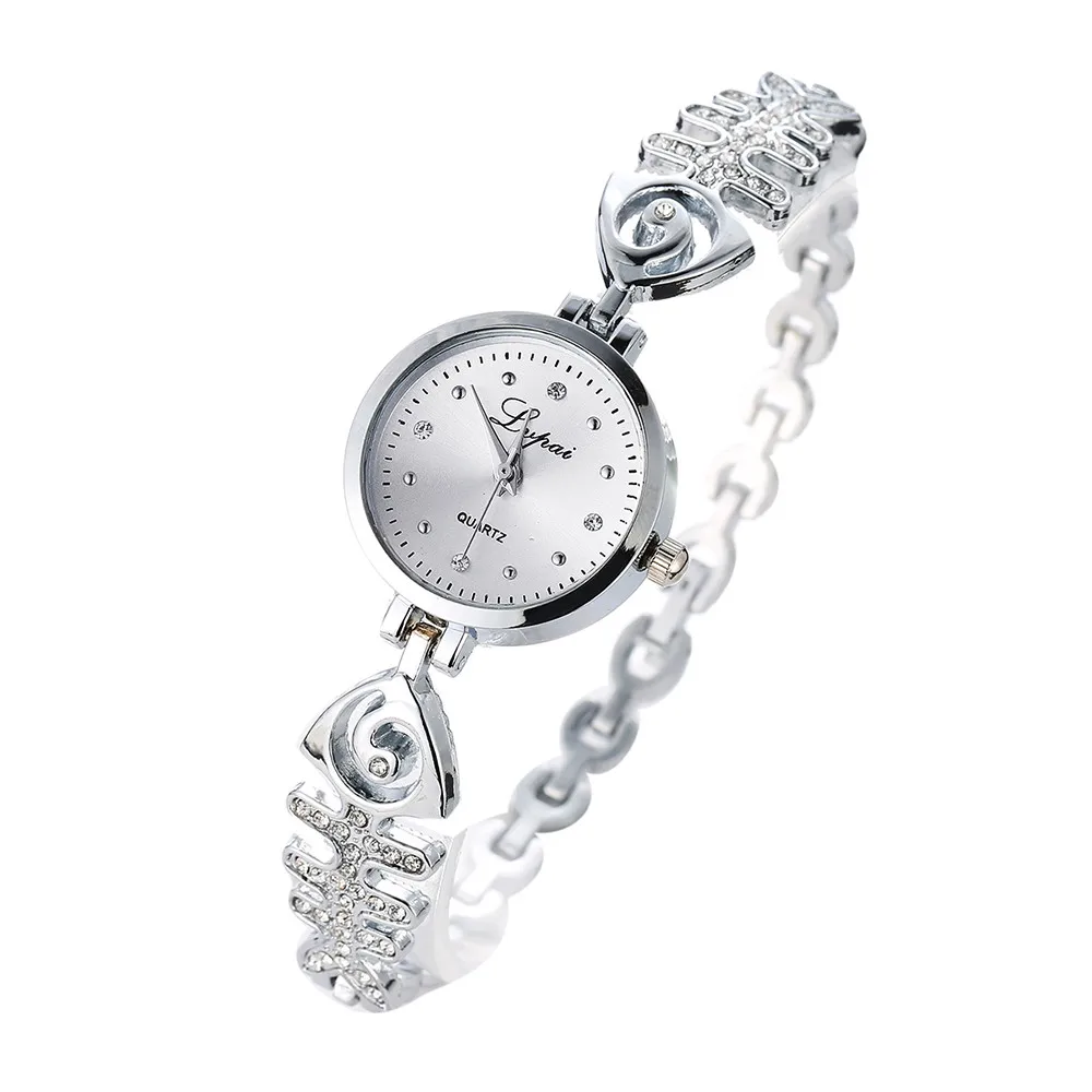 Sliver 2 LVPAI модные часы с рыбьей косточкой и цепочкой, стразы, женские роскошные часы с браслетом из нержавеющей стали, женские кварцевые часы# A - Цвет: Sliver 2