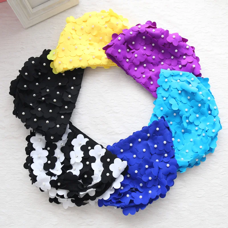 Женская силиконовая шапочка для купания Verzy водонепроницаемая с объемными