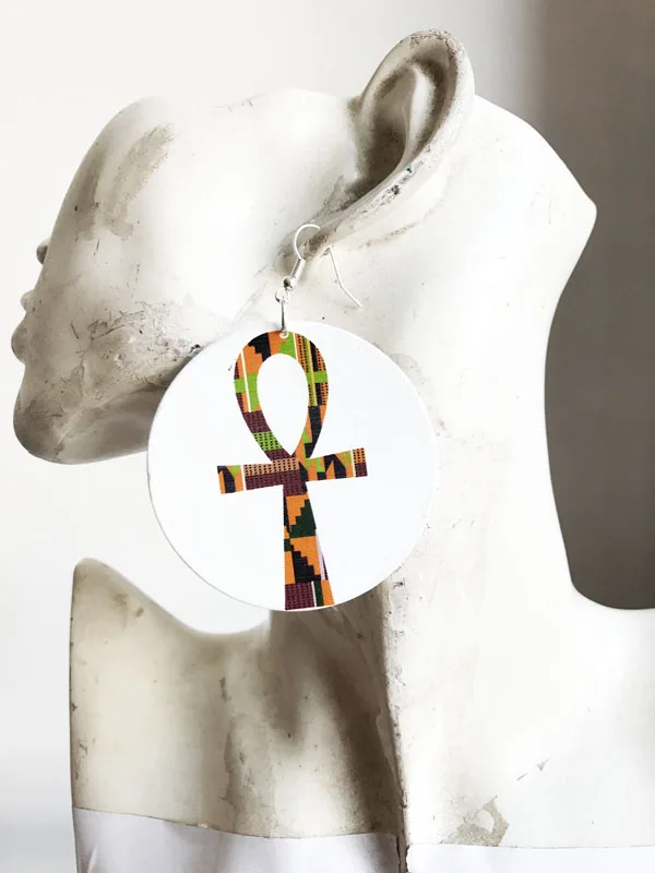 1 пара деревянных висячих сережек на ногу модные трендовые женские ювелирные