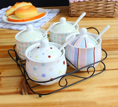 Мультяшная сахарница Doraemon в корейском цветочном стиле домашняя кухня набор 4 1