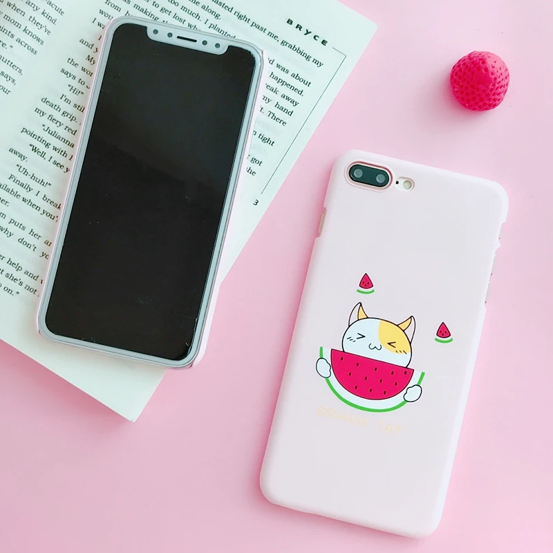 Чехол для iPhone X милый чехол с изображением кота телефона 10 6 6S 7 8 Plus Женский в