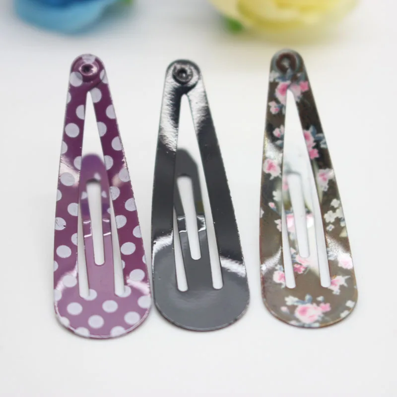 12 шт./компл. металлические шпильки в горошек/с цветочным принтом волос заколки