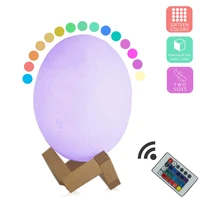 dinosaur egg 3d printing light night lamp with remote control bedroom pla material home decoration gift table desk night light