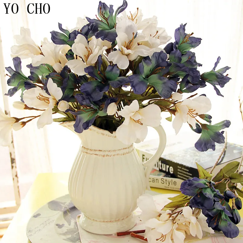 YO CHO Free shipping (5 piece/lot)Pearl lily flower artificial flowers silk for living room | Дом и сад