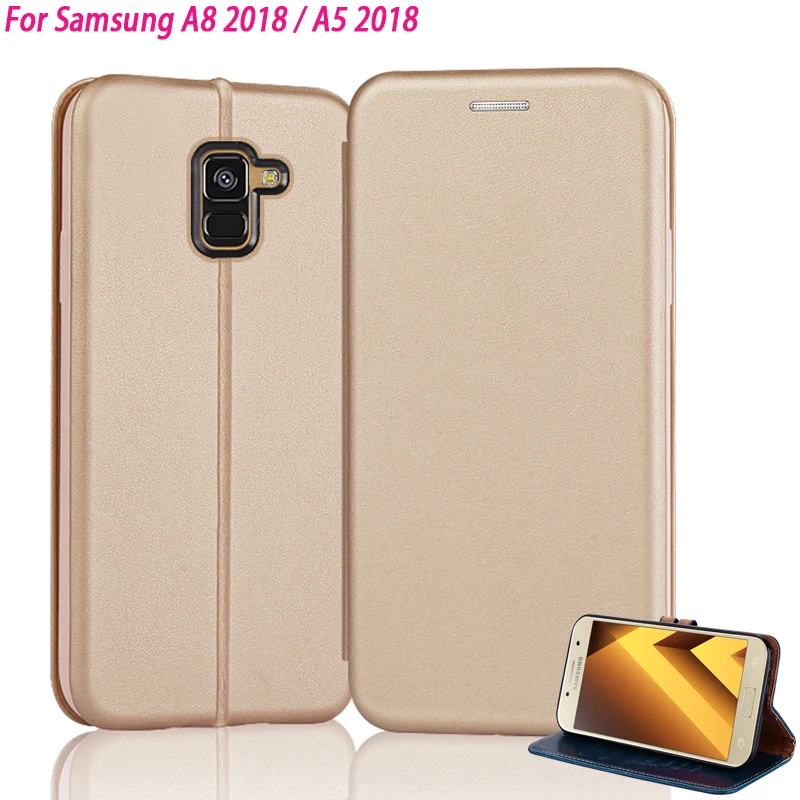 Кожаный чехол YonLinTan для samsung galaxy A5 2018 A 8 A8 откидной Чехол 5 6 дюйма портмоне телефона