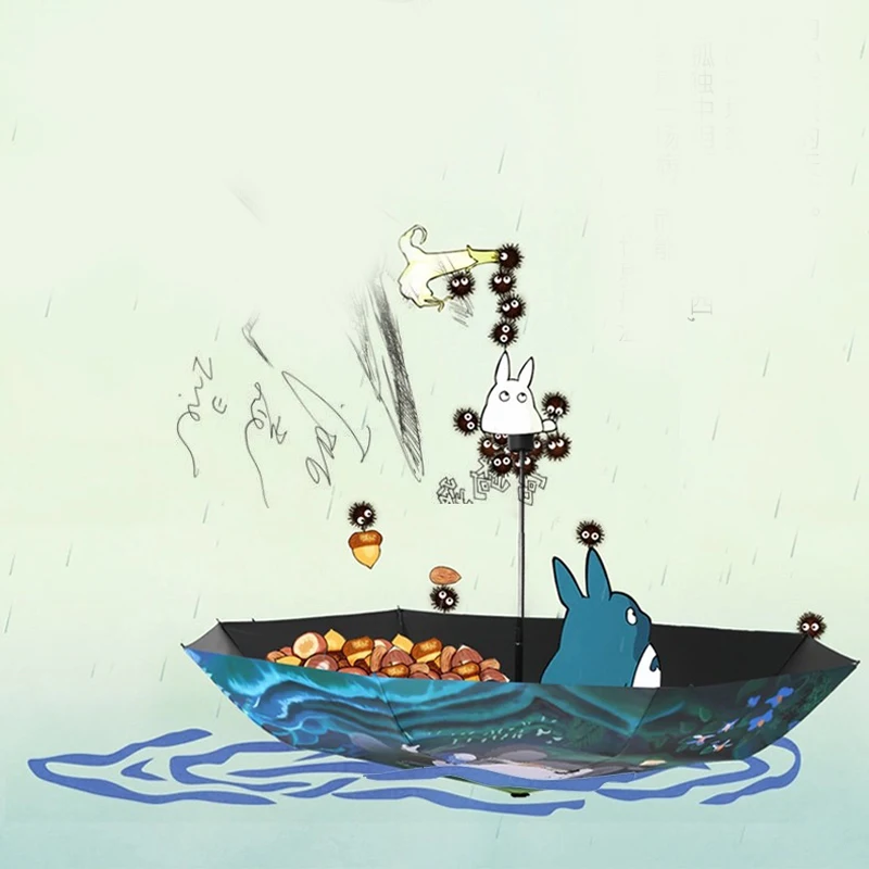Высокое качество Тоторо зонтик Аниме Studio Ghibli Зонты Дождь женский зонт Plegable