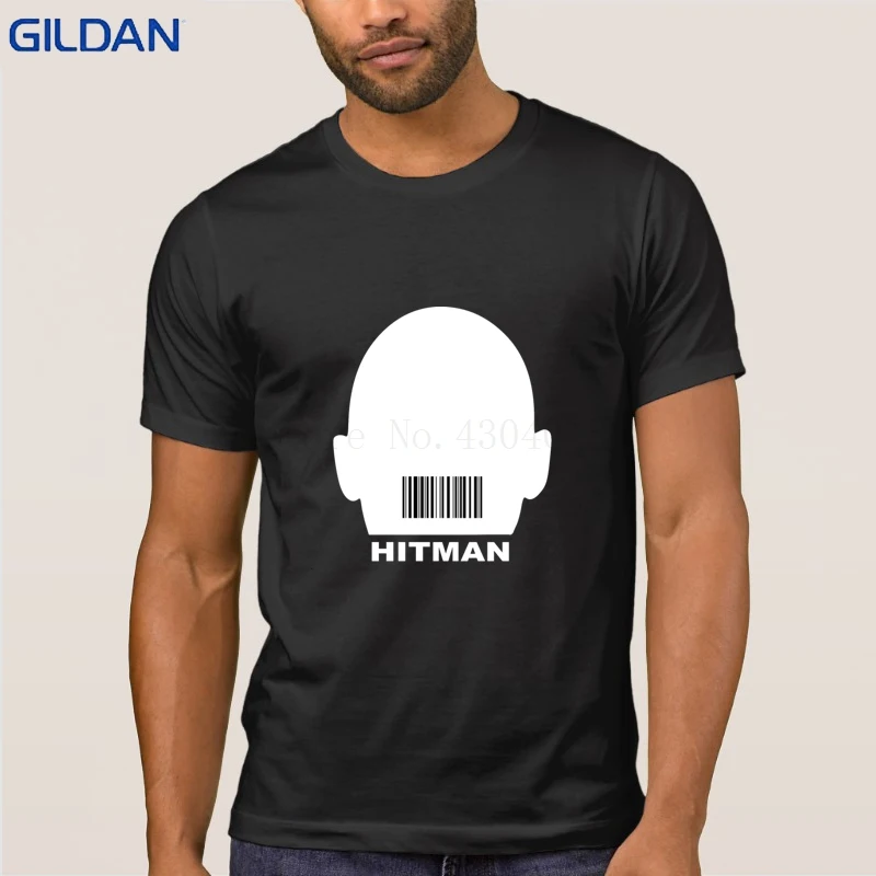 Печатные Hitman Pix футболка Homme Camisa Для мужчин 100% хлопок интересный веселый