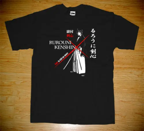 

New Hot Japan Anime Samurai X Rurouni Kenshin The Movie Battousai T-Shirt Fashion 2019 Men Short Sleeve T Shirt Funny Shirts