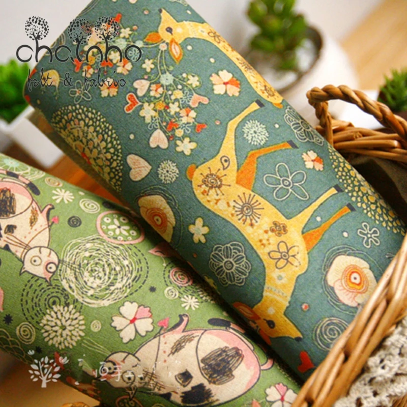 Окрашенная вручную ткань из хлопка и льна для рукоделия шитье Квилтинг женское