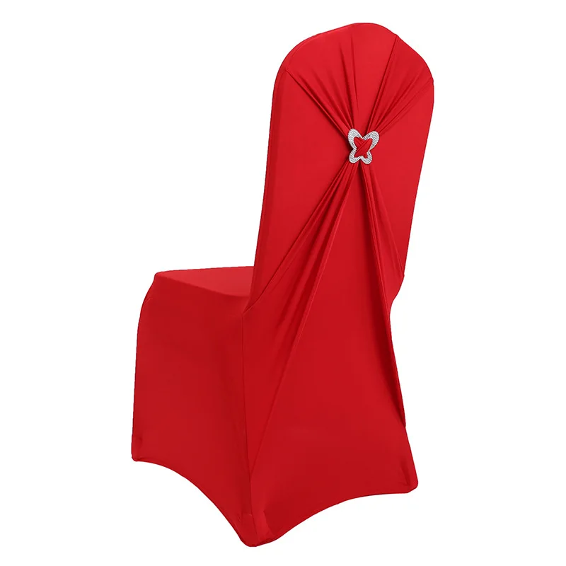 SunnyRain 4/6-pieces Spandex Folding Chair Covers for Wedding White Stretch Cover Elastic Bowknot Back Decoration | Дом и сад