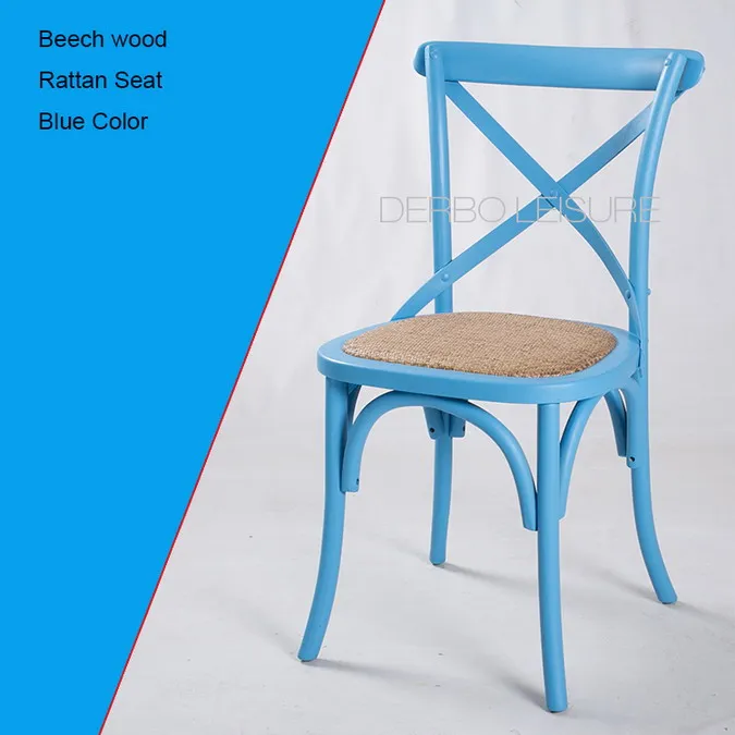 Beech Blue Современный классический знаменитый дизайн Лофт модный античный американский кантри стиль твердый деревянный крест назад Обеденный стул со спинкой мебель 1 шт - Цвет: Beech Blue