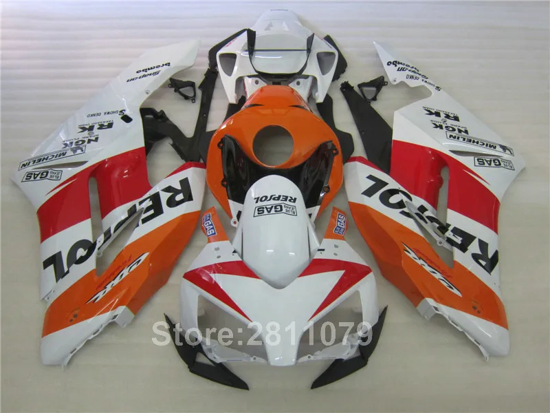 Литье под давлением лидер продаж комплект обтекателей для Honda CBR1000RR 04 05 оранжевых