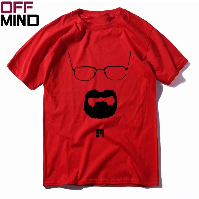 BR0131OM-RED OFFMIND, хлопок, короткий рукав, heisenberg, Мужская футболка, летняя, свободная, breaking bad, Мужская футболка, крутая футболка, футболки BR0131 - Цвет: BR0131OM-RED
