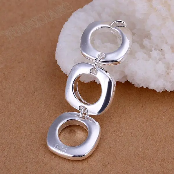Wholesale fashion jewelry 925 sterling silver fine white square necklace three suits|set cupping|set departmentset table hello kitty |