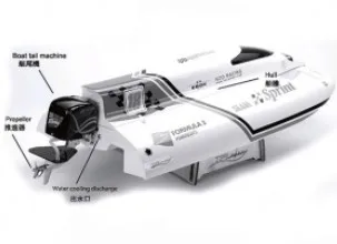 Стекловолоконная F3 электрическая бесщеточная RC гоночная лодка 1127 с мотором 3000 KV +