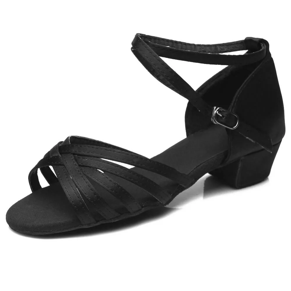 New Women Latin Dance Shoes Ballroom Tango dancing shoes For ladies Girls Child/kids Salsa Low Heel Pole 17-25cm Wholesale Party