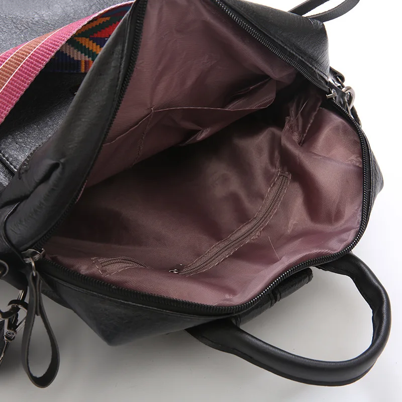 Женские рюкзаки, винтажная модная кожаная сумка Mochila, многофункциональная сумка-тоут с защитой от кражи, большая красочная сумка на плечо для путешествий