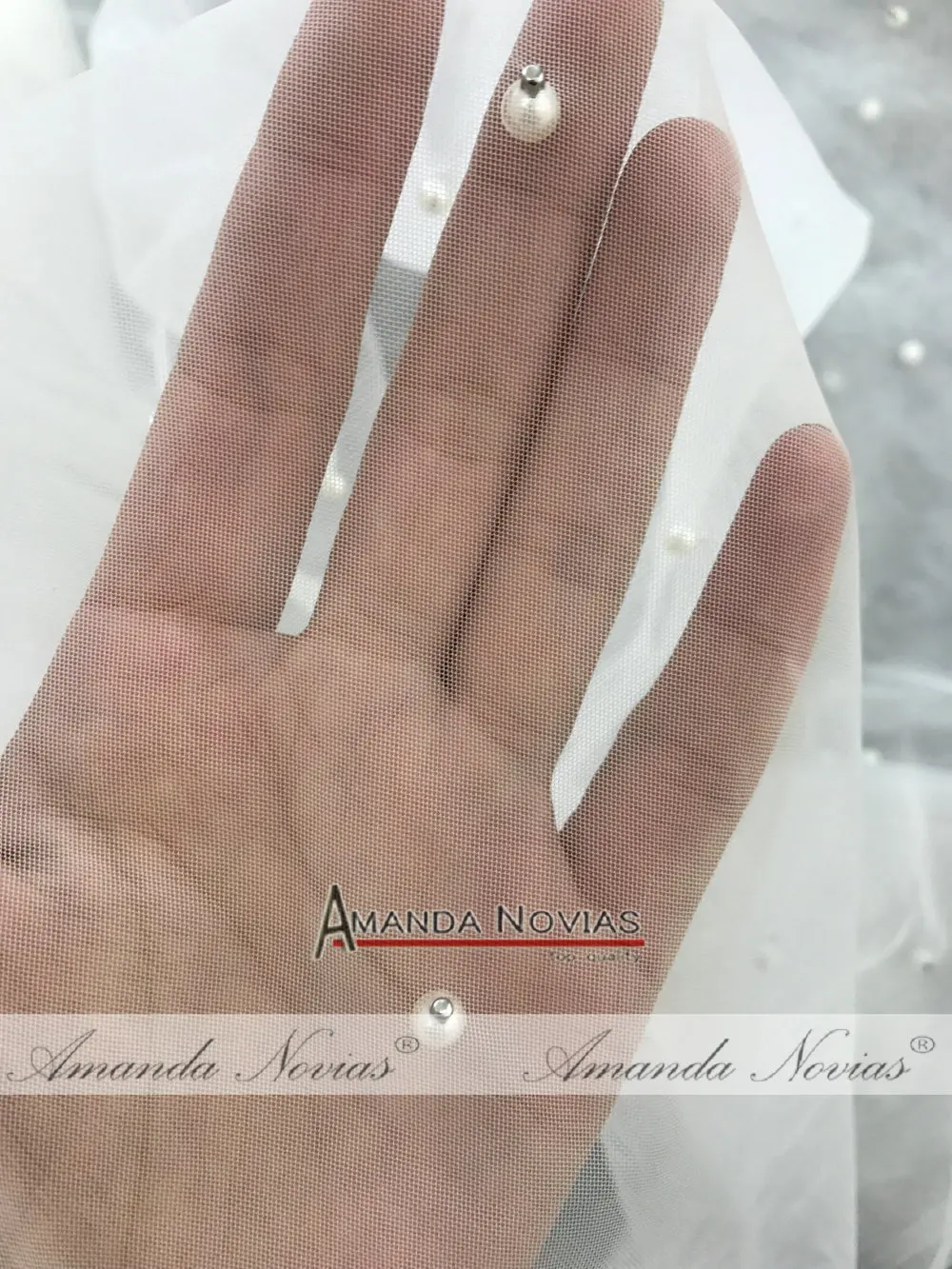 Роскошная длинная вуаль с жемчугом 3 м|Свадебные вуали| |