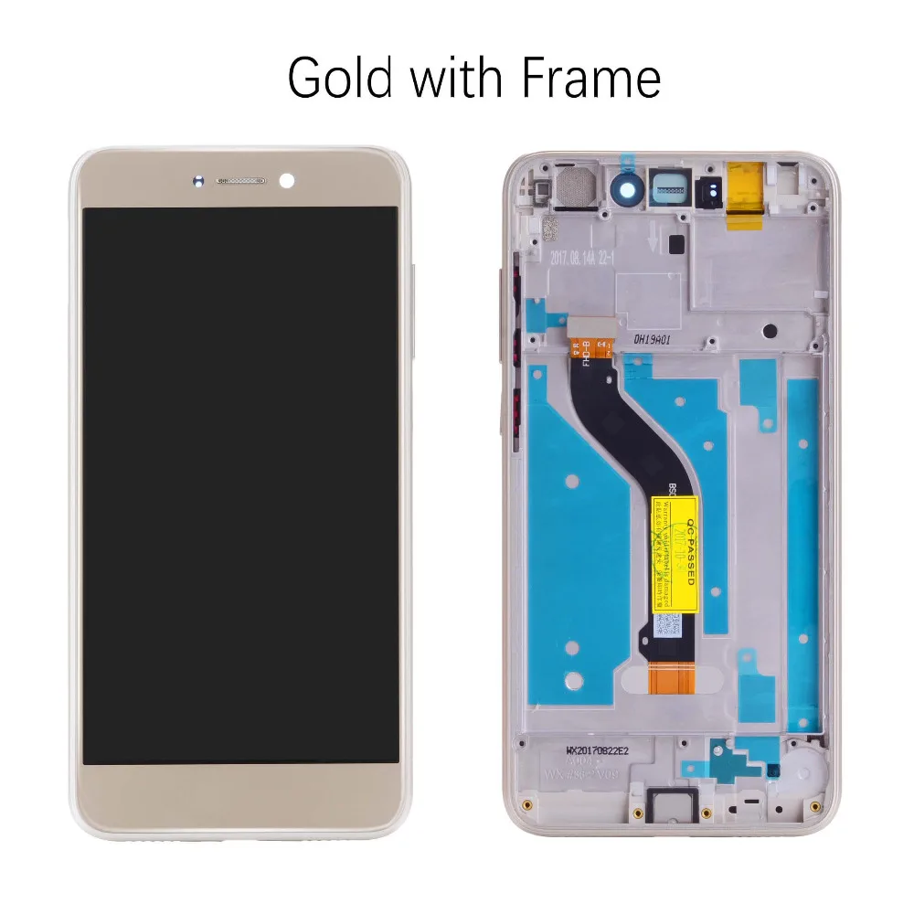 Дисплей для HUAWEI P8 Lite LCD в сборе с тачскрином на рамке 5.2'' черный белый золото синий